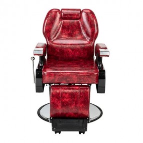 Classic Large Barber Chair, Wine Red